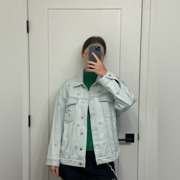 Hugo Boss oversize-fit denim jacket with logo - Picture 7 of 9